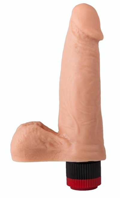 Реалистичный вибромассажёр из геля - 16,5 см. (Цвет: телесный)