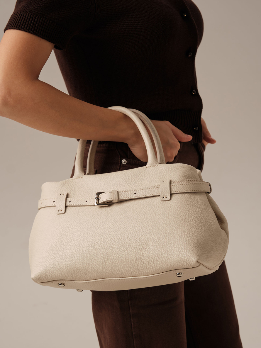 Кожаная сумка DBR Muse 31399 светлый крем