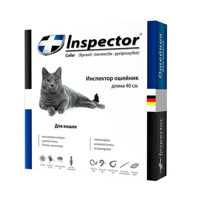 Inspector Ошейник для кошек и мелких собак от внутренних и наружных паразитов