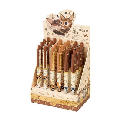 Ручка шарик. автомат. 0,5мм. "Love me. Котики. Счастье" 0.5 ММ, синяя (BrunoVisconti)