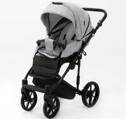 Детская коляска Adamex Zico 2 в 1 Z-TK03B СВ.СЕРАЯ КРУПНАЯ БЕРЕЗКА