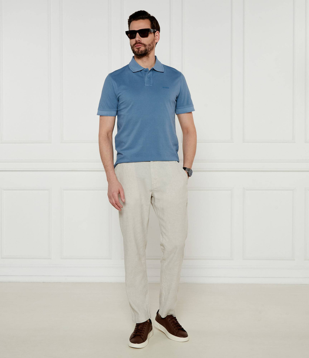 Поло Prime BOSS ORANGE - голубой(50507813)