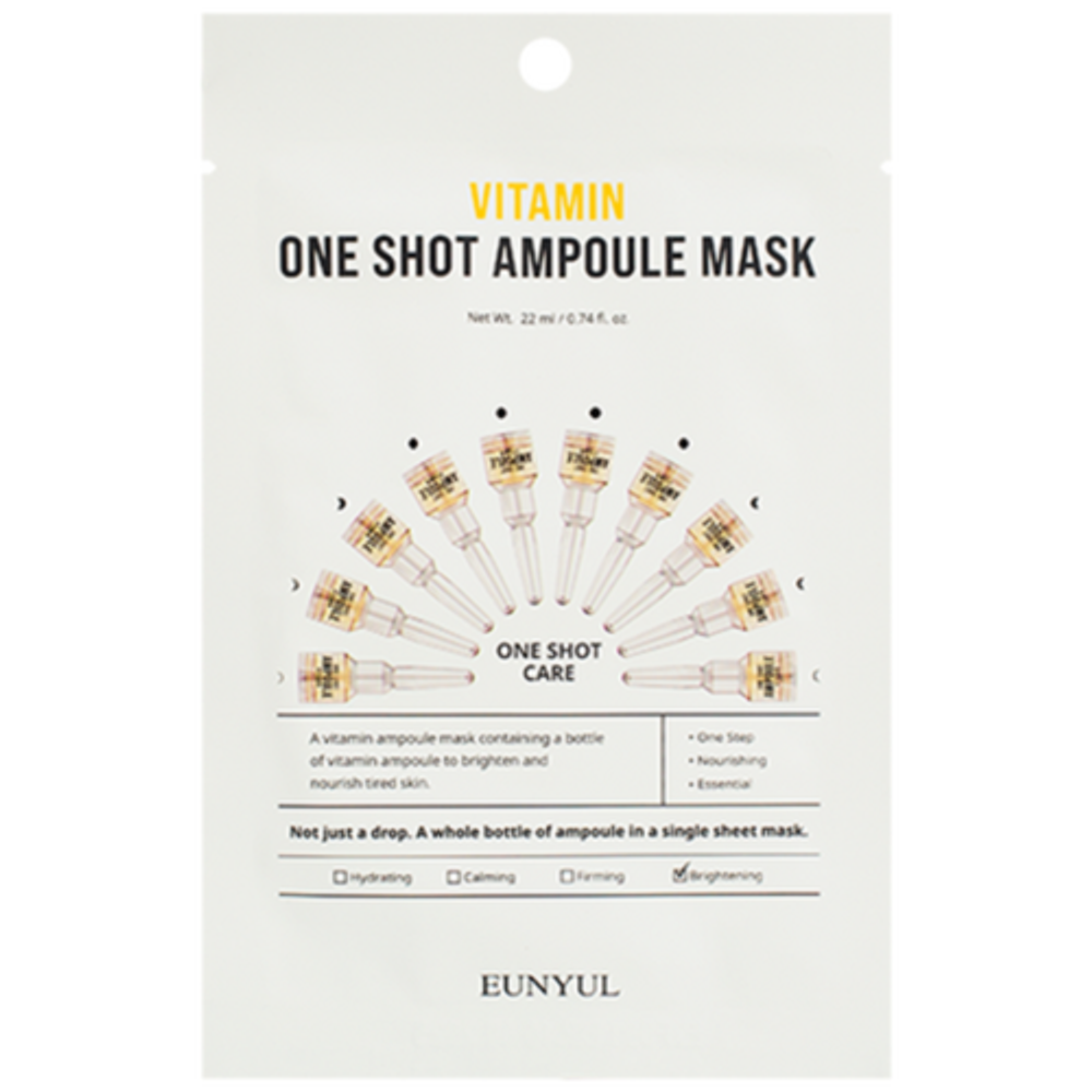 Маска тканевая освежающая с витаминами Eunyul vitamin one shot ampoule mask, 22 мл