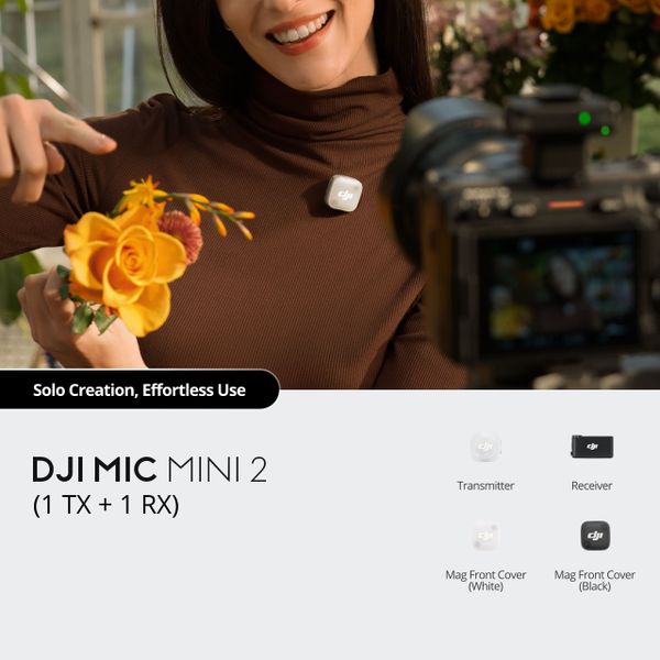 Беспроводной петличный микрофон DJI Mic Mini 2 (1 TX + 1 RX), Черный | Black