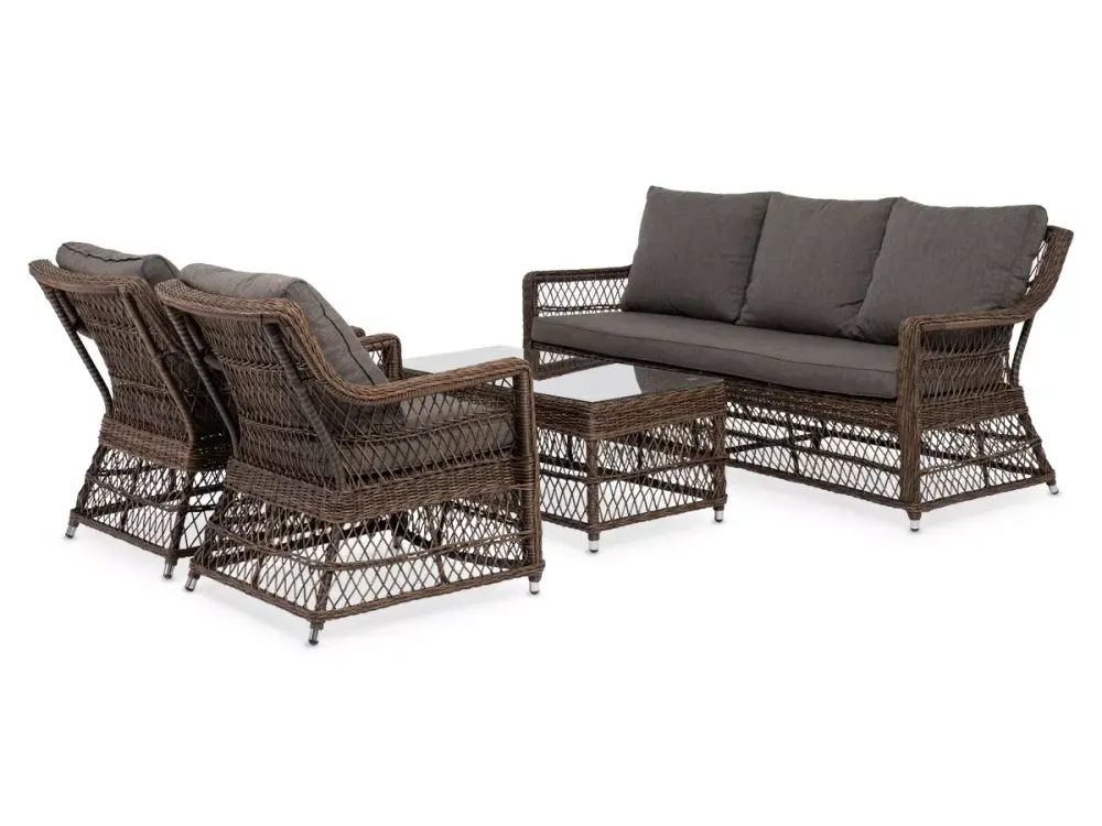 "Гранд Латте" лаунж-зона из искусственного ротанга, цвет коричневый