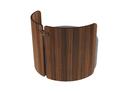 Кресло крутящееся Lagom 800 (светло-серый твид, орех)