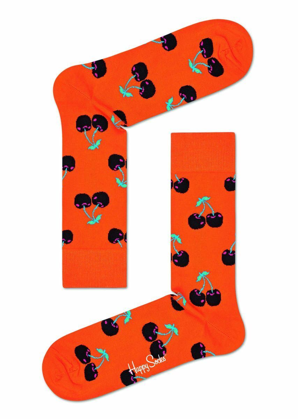 Носки унисекс Cherry Sock с вишенками (Размер: 25) (Цвет: оранжевый)