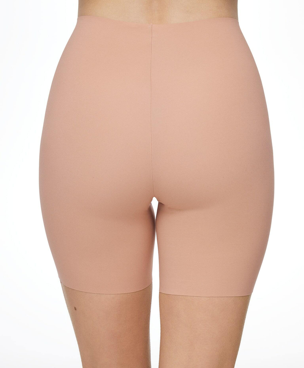 OYSHO Незаметные под одеждой высокие велосипедки Laser Cut, бежевый