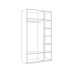 Валенсия Шкаф комбинированный 13.12 Белый
