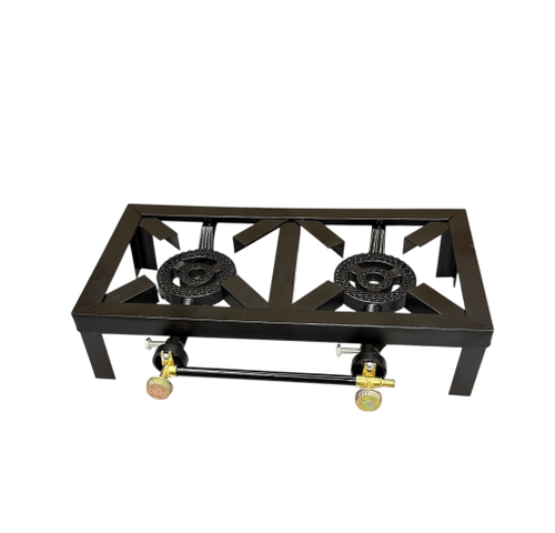 Плита газовая портативная двухкомфорочная чугунная "Умница" модель ПГЧ-22Р-6кВт-2,6/3кПа