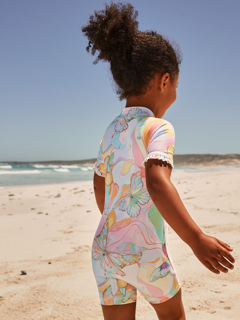 Купальник слитный на молнии для девочки Next E77-696, Розовый