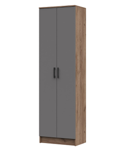 Машенька ШК 203 Шкаф с выдвижной штангой Дуб крафт табачный / Графит серый