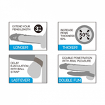 Насадка для двойного проникновения с вибрацией Pleasure X Tender Lovetoy (21,6*5) телесный