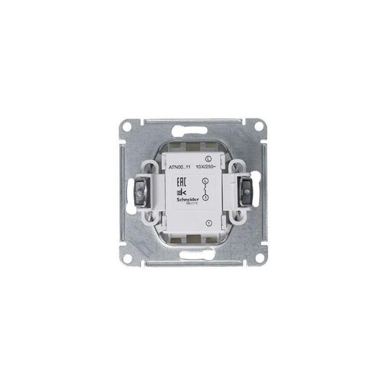 Выключатель 1-кл. СП AtlasDesign 10А IP20 (сх. 1) 10AX механизм алюм. SE ATN000311