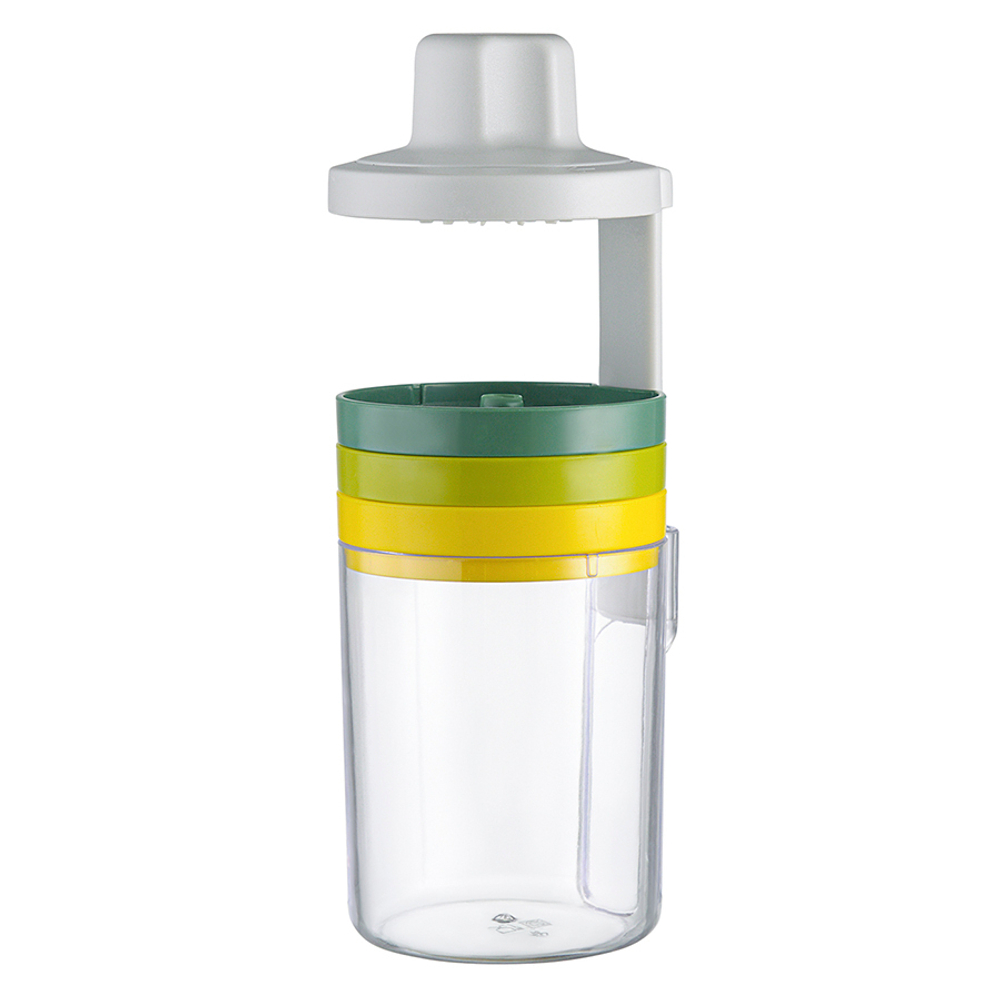 Спирализатор ручной для овощей bland, 3 в 1, светло-серый/зеленый/салатовый/желтый