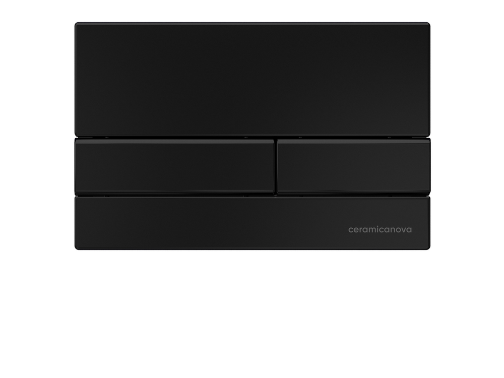 Система инсталляции для унитазов CERAMICANOVA Envision с кнопкой смыва Flat цвет черный матовый, креплениями, арт. CN1002B