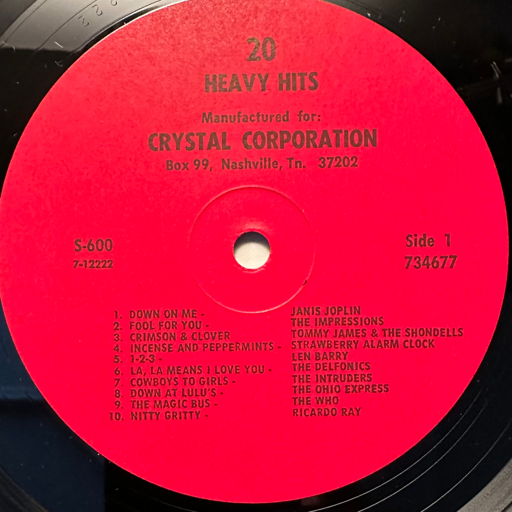Сборник 20 Heavy Hits (США 1970г.)
