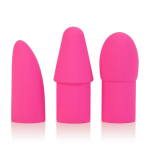 Розовый вибромассажёр с 3 сменными насадками TRIPLE OHH KITS (Цвет: розовый)