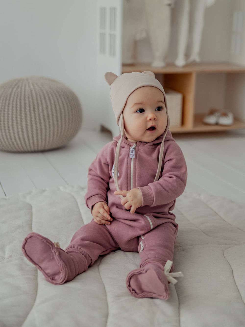 Пинетки "Дымчатая роза" 0+