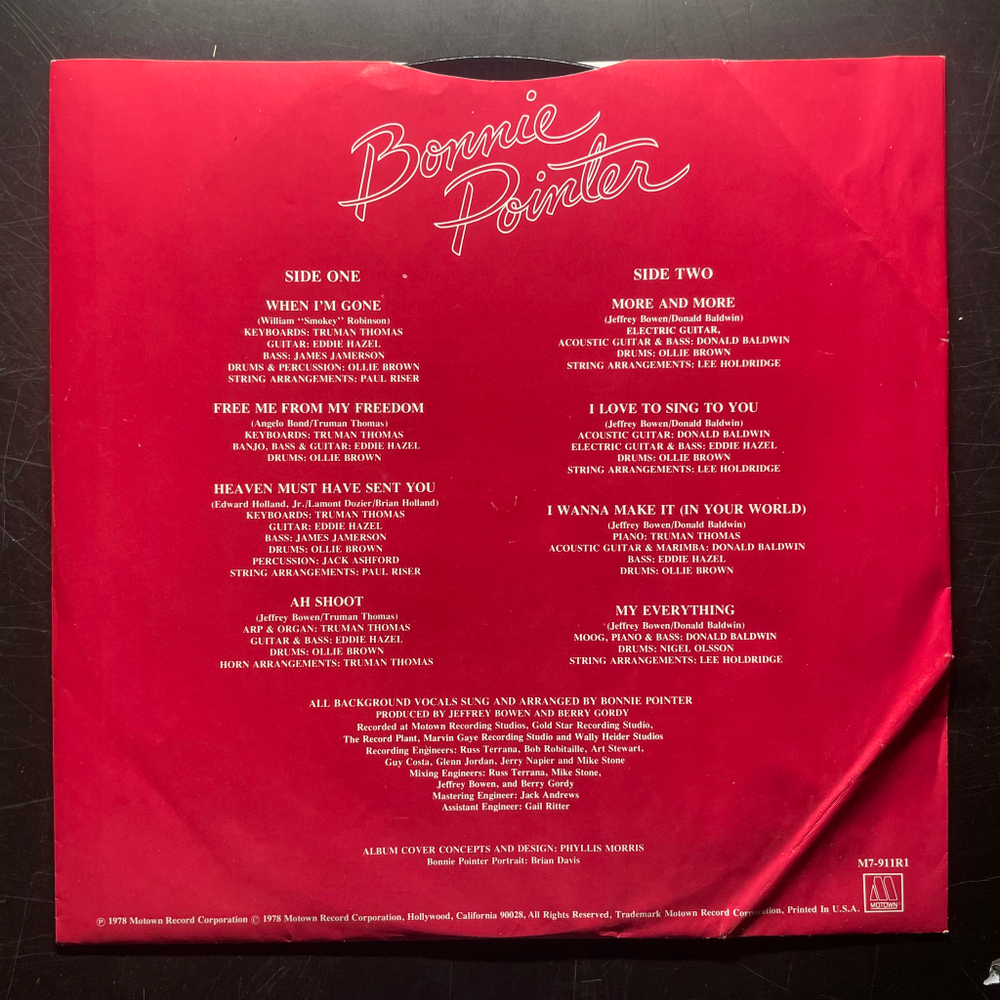 Bonnie Pointer ‎– Bonnie Pointer (США 1978г.)