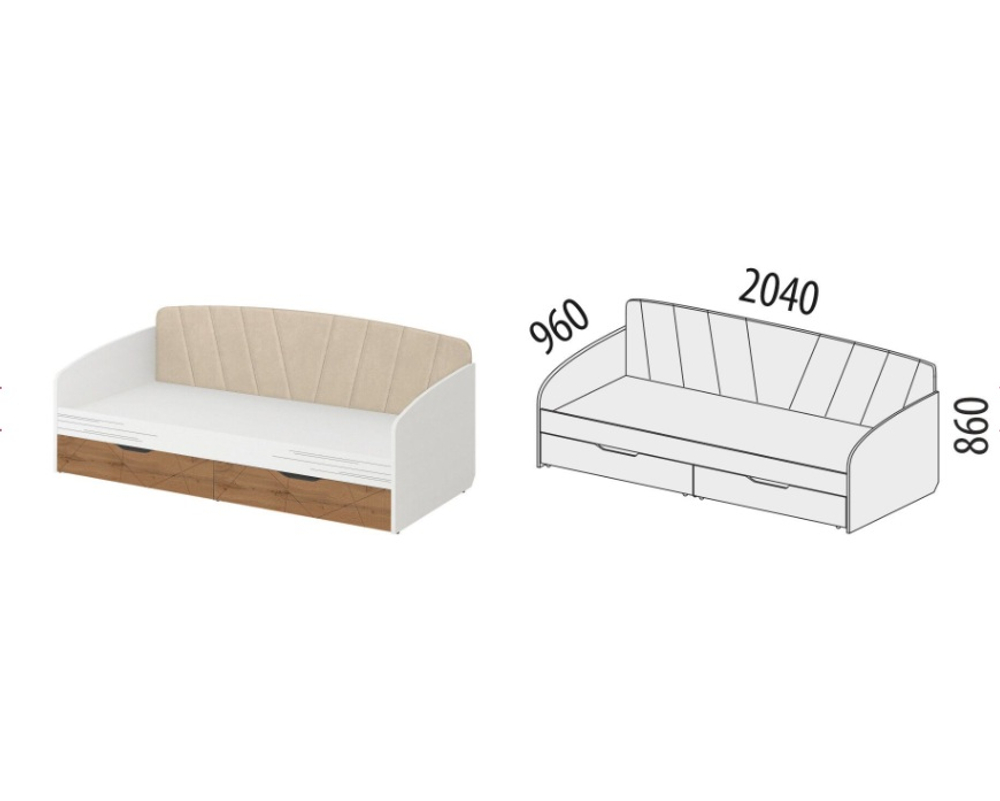 Аляска-503 (DaVita) 503.11 Кровать односпальная