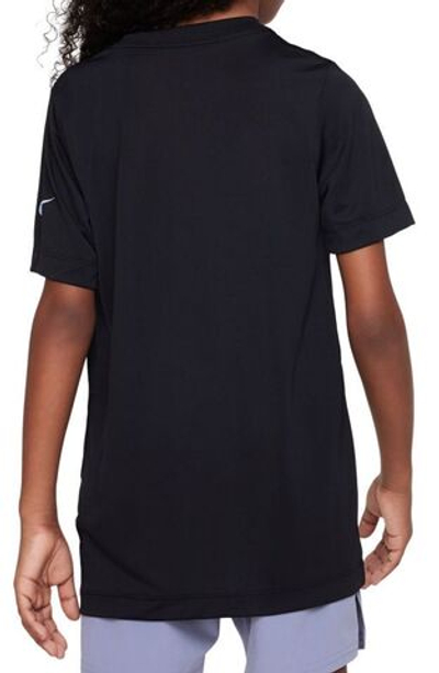 Футболка для мальчика теннисная Nike Rafa Training T-Shirt - black/cobalt bliss