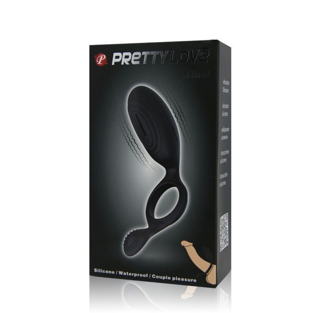 Эрекционное кольцо Pretty Love Ethel с виброподушечкой, Ø 2,4 см