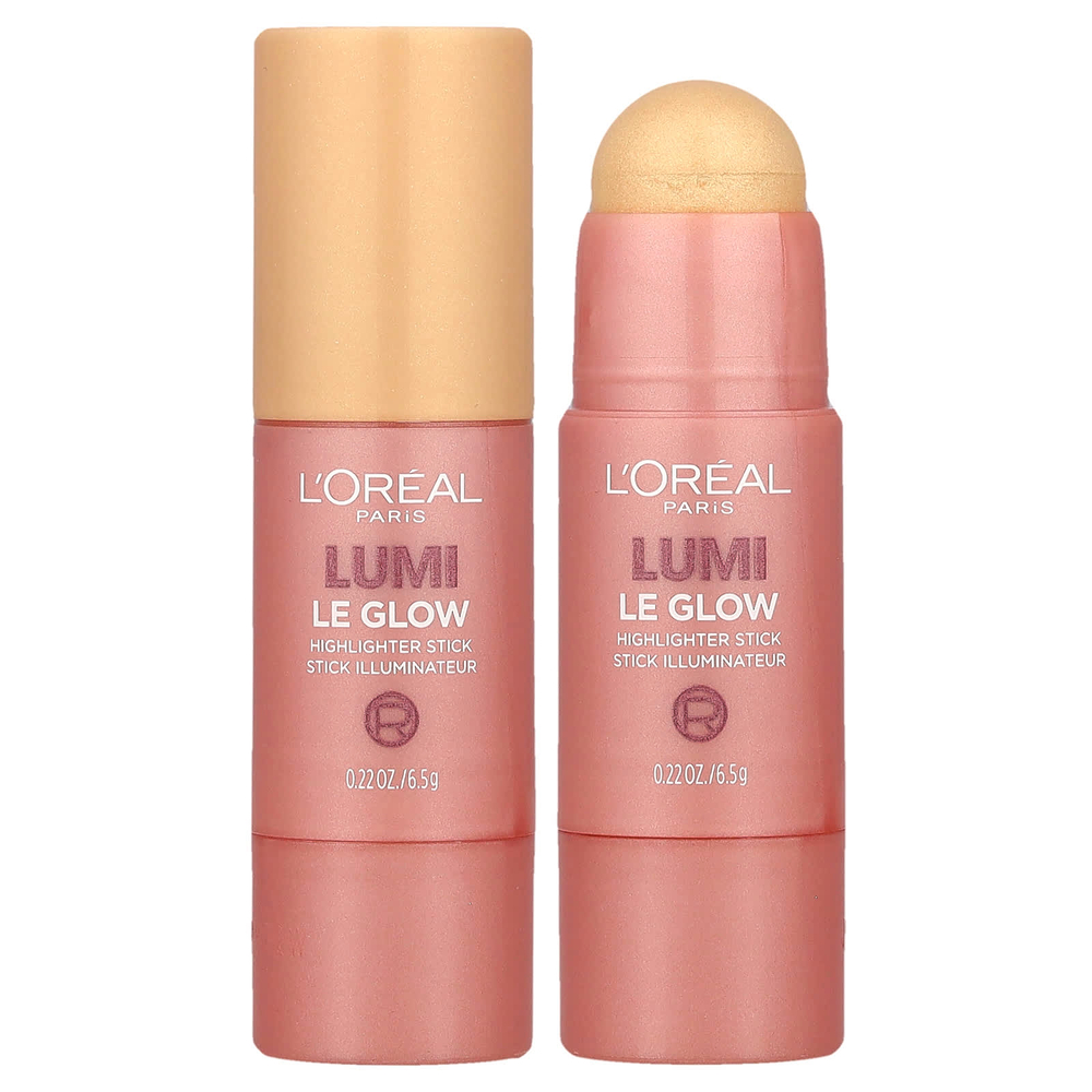 L'Oréal, Lumi, хайлайтер-стик Le Glow, 635 Glowy Golden Couture, 6,5 г (0,22 унции)