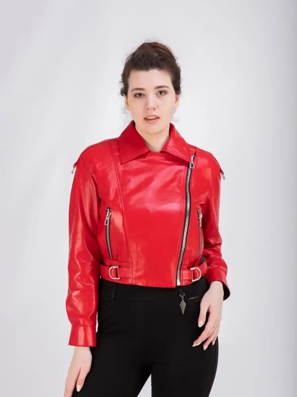 Косуха кожаная куртка женская Турция