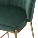 Стул барный coral, велюр, темно-зеленый