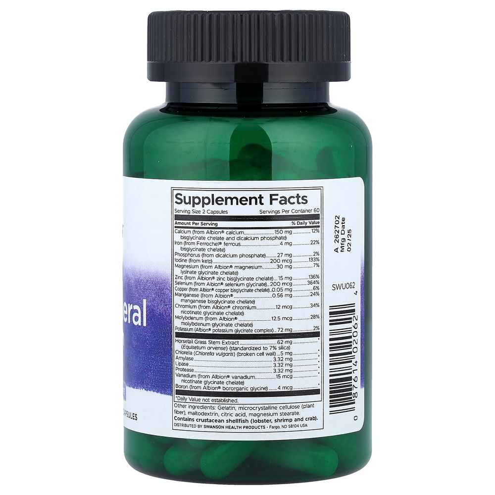 Swanson, мультиминералы с железом Albion®, 120 капсул