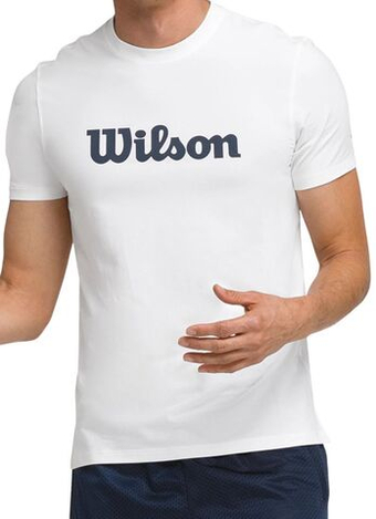 Мужская теннисная футболка Wilson Team Graphic - белый