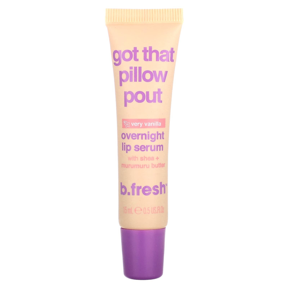 b.fresh, Got That Pillow Pout, ночная сыворотка для губ, с ванильным вкусом, 15 мл (0,5 жидк. унц.)