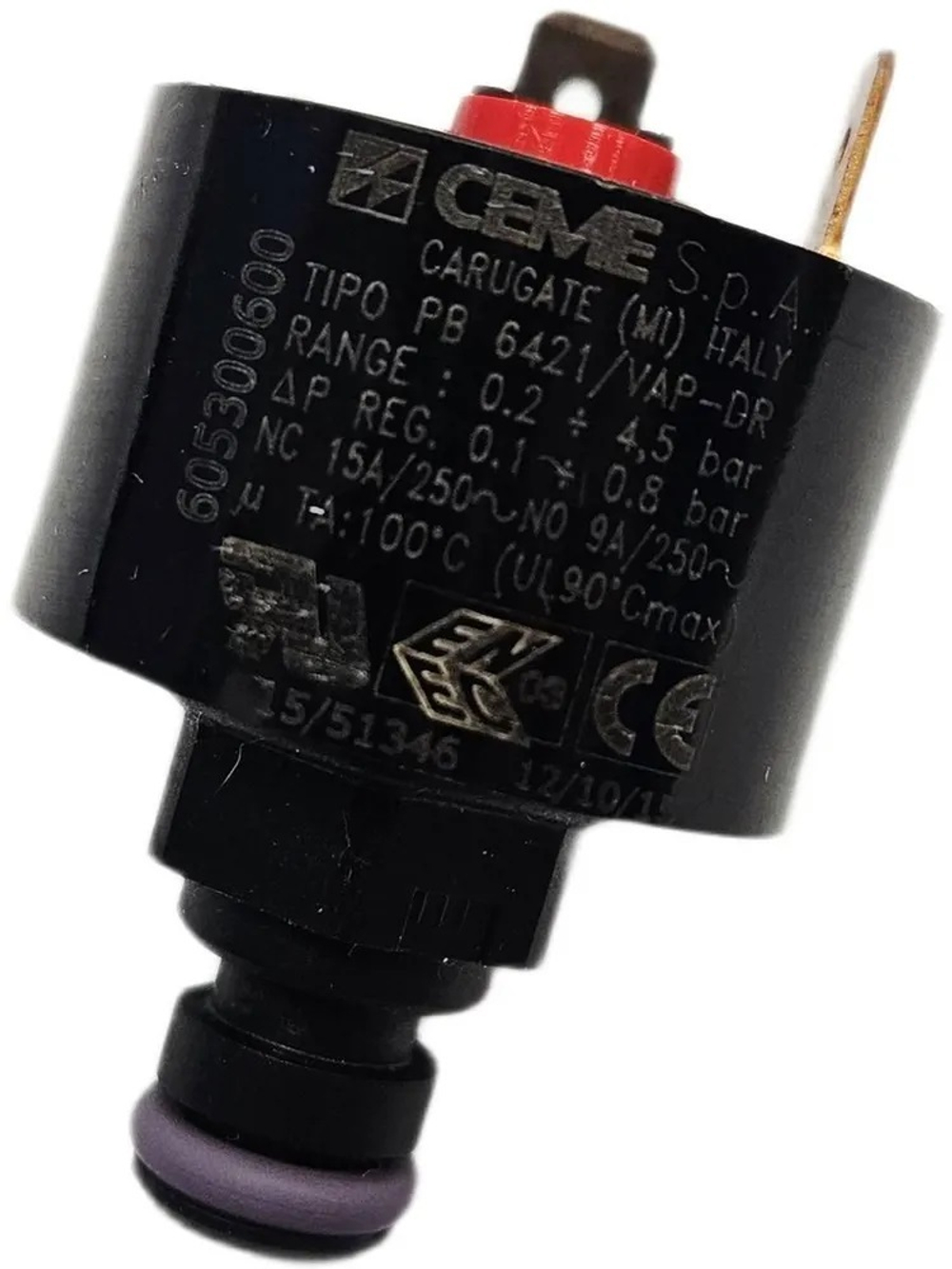 Датчик давления CEME для BALTGAZ Turbo S/Neva Turbo, NEVALUX 72хх/82хх/8624 (до 2019г.) (арт. 21000605300200)