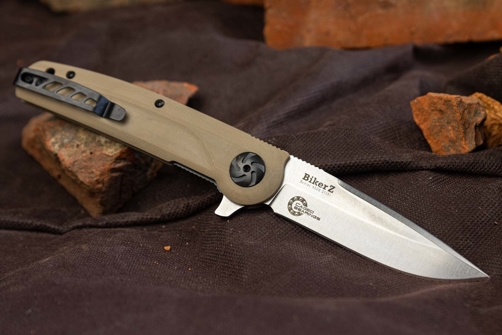 Складной нож Biker Z M390 (Cryo) StoneWash