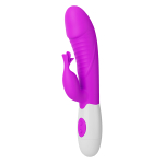 Лиловый вибратор-кролик 19,8см со стимулятором клитора Pretty Love Rasmussen Bunny Vibrator BW-500072