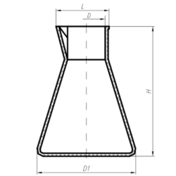 Колба из фторопласта 150 мл (100шт)