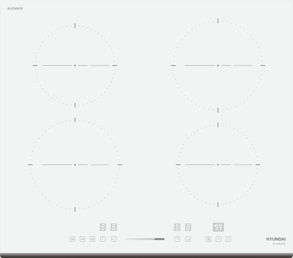 Варочная поверхность Hyundai HHI 6752 WG белый