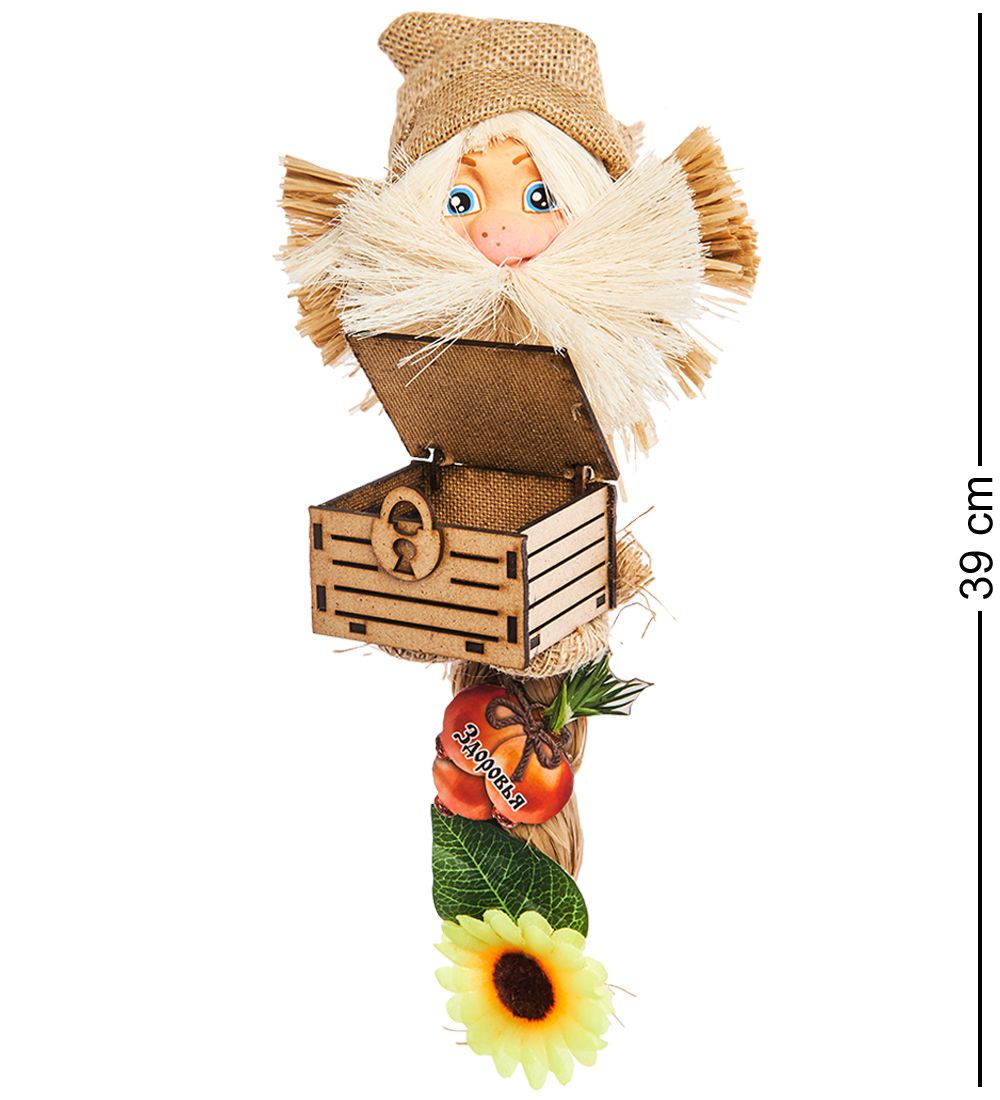 DO-098 Домовой-оберег Коса в льняном колпаке - Вариант A