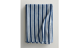 Zara Home плед из хлопка, синий, в полоску · 9126/004