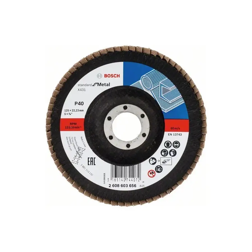 Лепестковый шлифкруг X431, Expert for Metal 125 мм К 80 BOSCH 2608606718