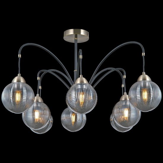 Люстра потолочная ILLUMICO E27 IL0433-8PSQ-79 BK AB