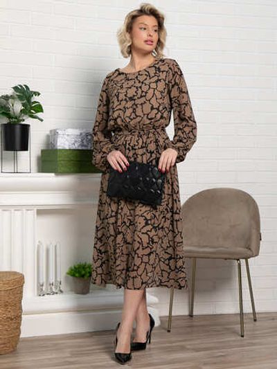 Платье Идиллия (бежево-черное) П15378-16М LT Collection