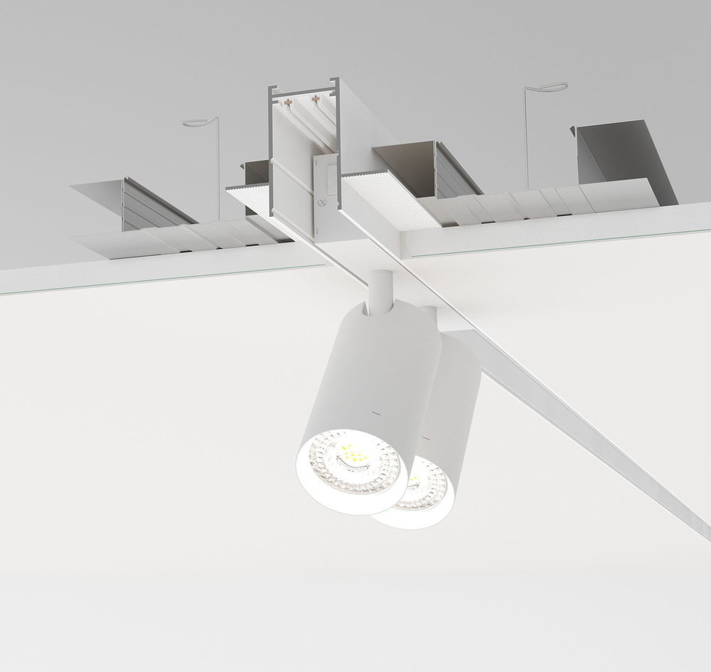 TR2012-WH Встраиваемый шинопровод SMART 2м под ГКЛ, белый