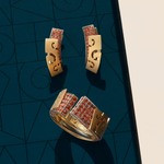 Кольцо с Оранжевыми Сапфирами, R0003-1/42