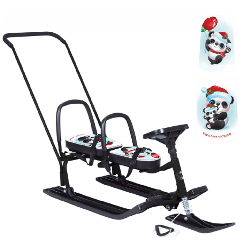 Снегокат Барс 505 Twins Baby Push Панды маскарад