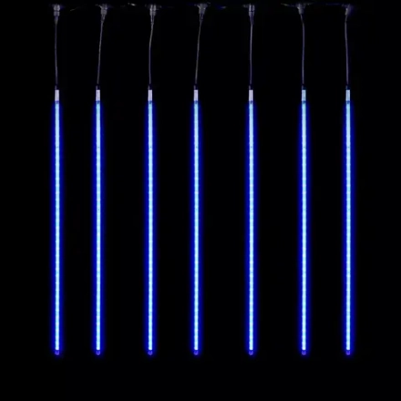 Гирлянда Тающие сосульки 10*0.8 м., 24V., 720 синих LED ламп, коннектор, черный ПВХ, LTC (CCL720-10-1B)