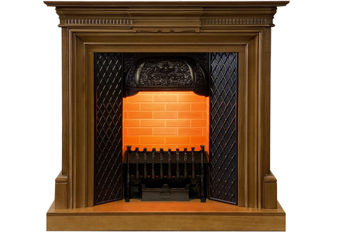 Каминокомплект Chelsea - Орех с очагом Cassette 400 LNH-INT PS (без дров)