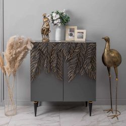 Комод Тропик Классик с 2 полками Серый Найт Голд