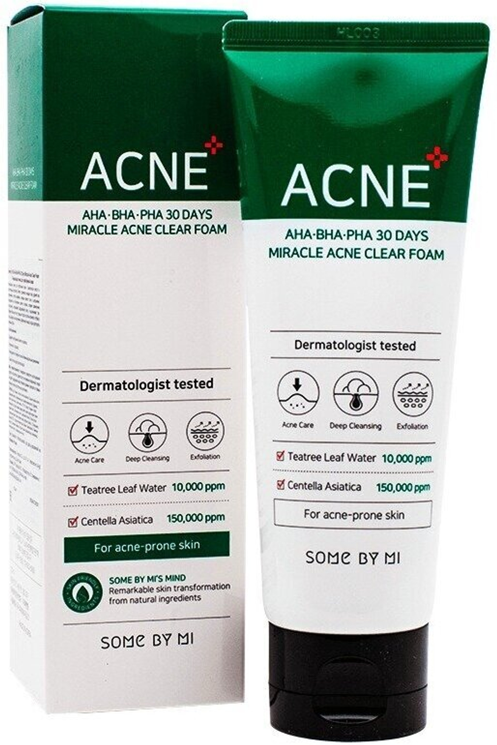 Some By Mi очищающая пенка AHA-BHA-PHA 30 days miracle acne, 100 мл, 120 г